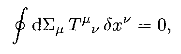 Conservation law for stress-energy tensor