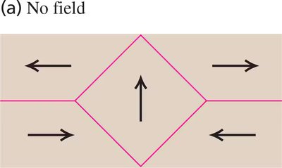 Magnetic domains with no external field