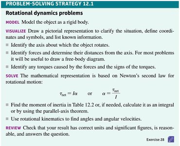 Problem-solving strategy for rotational dynamics