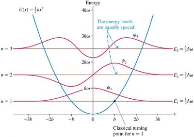 Energy levels and wave functions of a quantum harmonic oscillator
