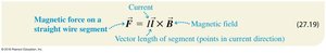 Equation for force on a wire segment