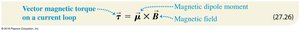Equation for torque on a current loop