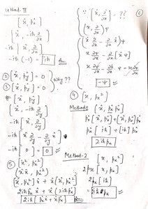 Commutator relations and calculation methods