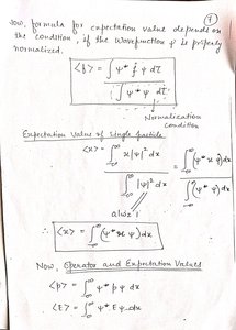 Expectation value formulas