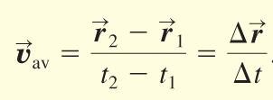 Average velocity formula