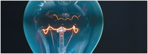 Close-up of a glowing light bulb filament