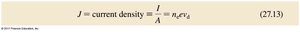 Current density in a wire