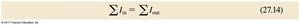 Kirchhoff's junction law equation