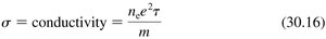 Conductivity and resistivity equations