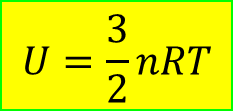 Equation for internal energy of a monatomic ideal gas