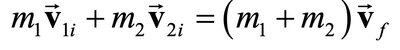 Equation for perfectly inelastic collision