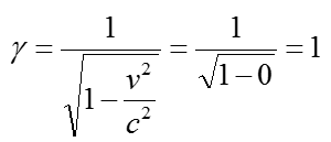 Lorentz factor at low speed