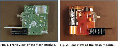 Camera flash module with capacitor