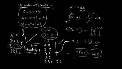 Kinematic equations and their derivations