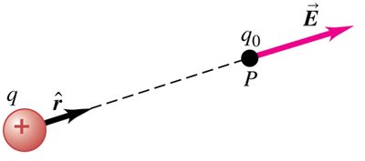 Electric field vector from a point charge