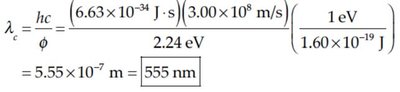 Calculation of cutoff wavelength