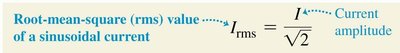 Equation for RMS current