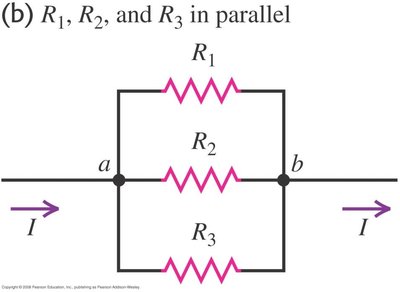 Three resistors in parallel