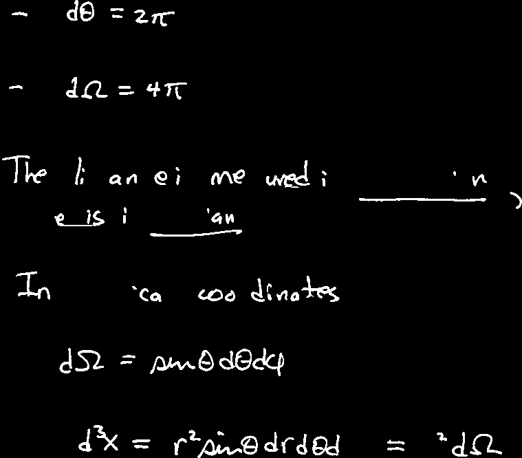 Spherical coordinate area elements and solid angle equations
