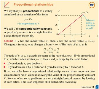Proportional relationships in motion