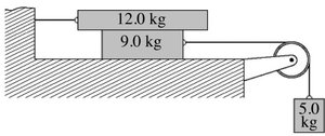 Three-block pulley system