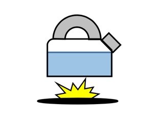 Electric kettle heating water