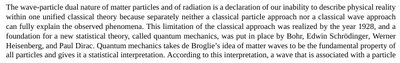 Wave-particle duality and quantum mechanics
