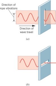 Linearly polarized wave passing through a slit