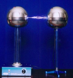 Corona discharge between spheres