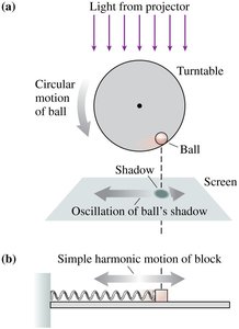 Circular motion and SHM analogy