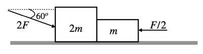 Two-block system with forces