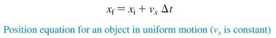 Uniform motion position and velocity graphs