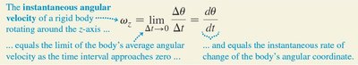 Definition of instantaneous angular velocity