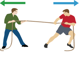 Tug-of-war illustrating Newton's third law