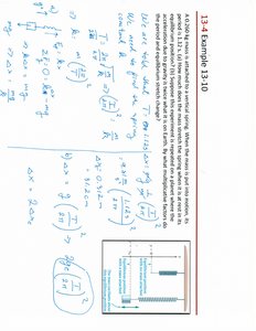 Mass-spring system period calculation and diagram