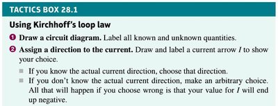 Tactics for using Kirchhoff's loop law