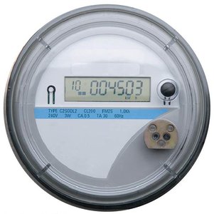 Electric meter measuring kilowatt-hours