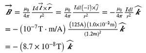 Calculation for field at P1