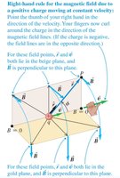 Right-hand rule for moving charge