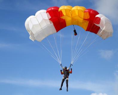 Parachutist at terminal speed