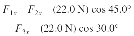 Calculation of x-components