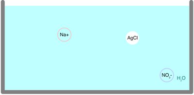 Ions in solution after precipitate formation