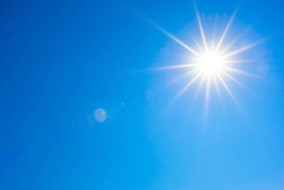 Sun emitting radiation