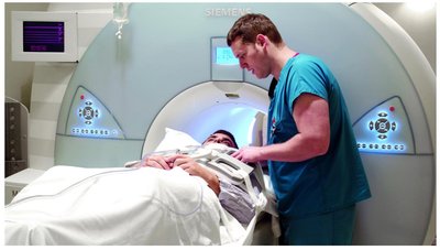 MRI machine in use