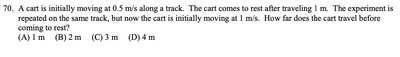 Cart motion problem