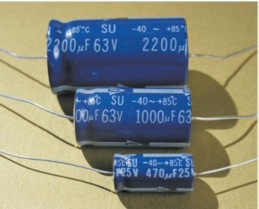 Commercial capacitors with dielectric