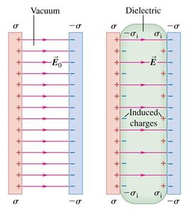 Polarization and induced charges in dielectric