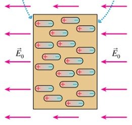 Molecular polarization in dielectric