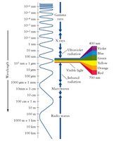 Electromagnetic spectrum with visible light highlighted