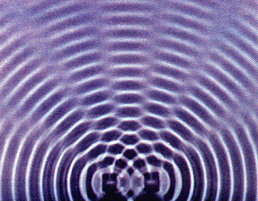 Ripple tank interference pattern